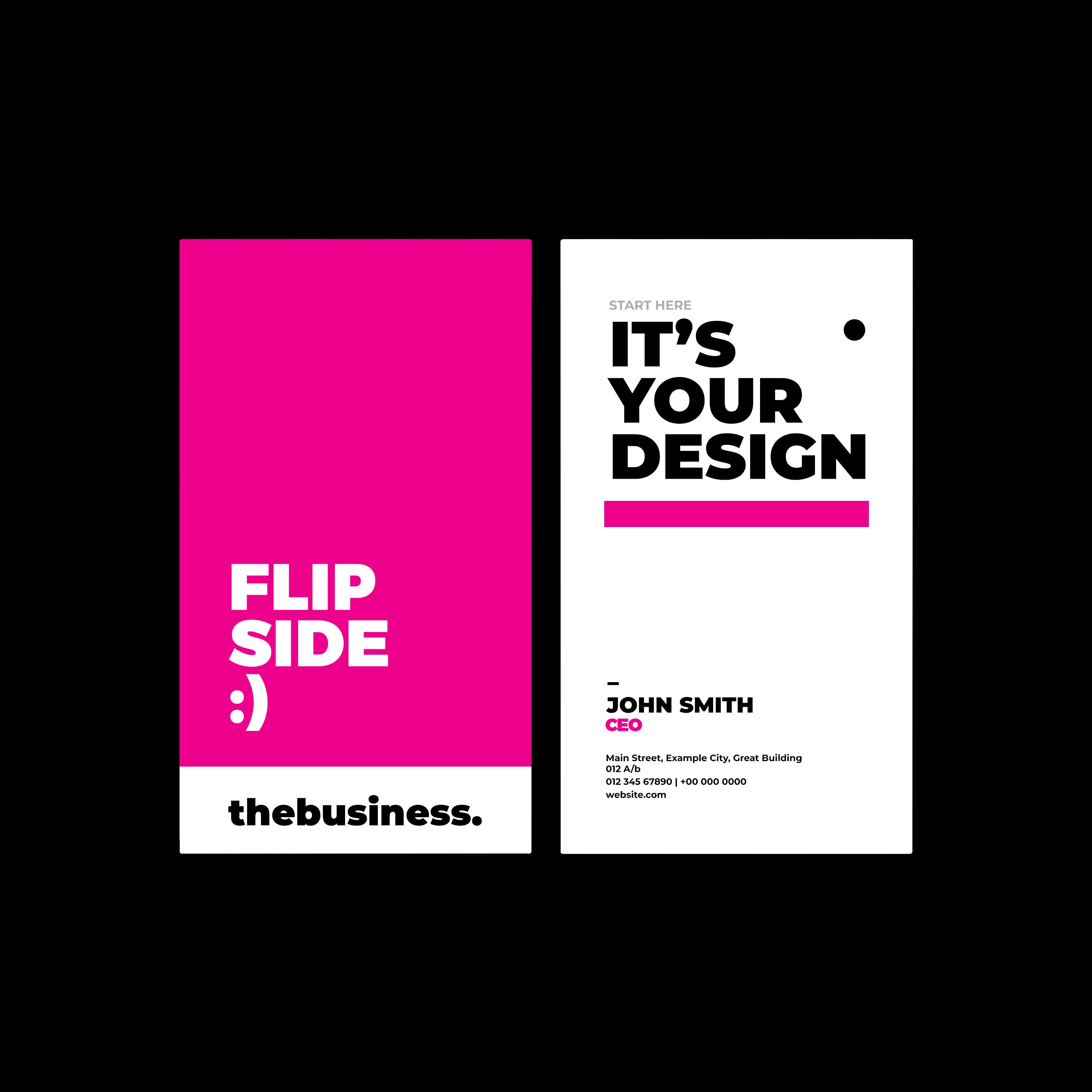 2" X 3.5" 14PT Uncoated Business Cards Full Color